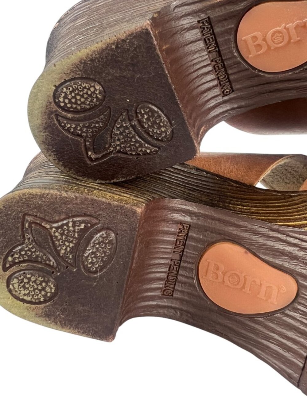 Born Women's Leather F40706 Platform Wedge Heeled Sandal in Cuero Brown Size 7 - Picture 11 of 11